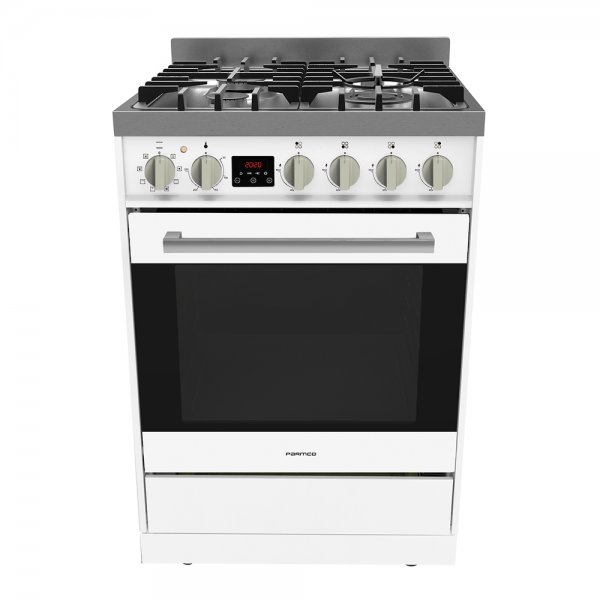 Parmco 60cm White SS Gas/Electric Freestanding Cooker (FS600WG)