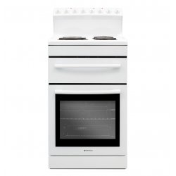 Parmco 54cm White Freestanding Electric Radiant Coil Elements Cooker (FS54R)