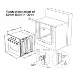 Award 60cm Built-in Electric 70L Fan Assisted Wall Oven (WO400S)