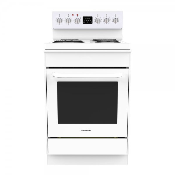 Parmco 60cm White Freestanding Electric Radiant Coil Elements Cooker (FS60WR8)