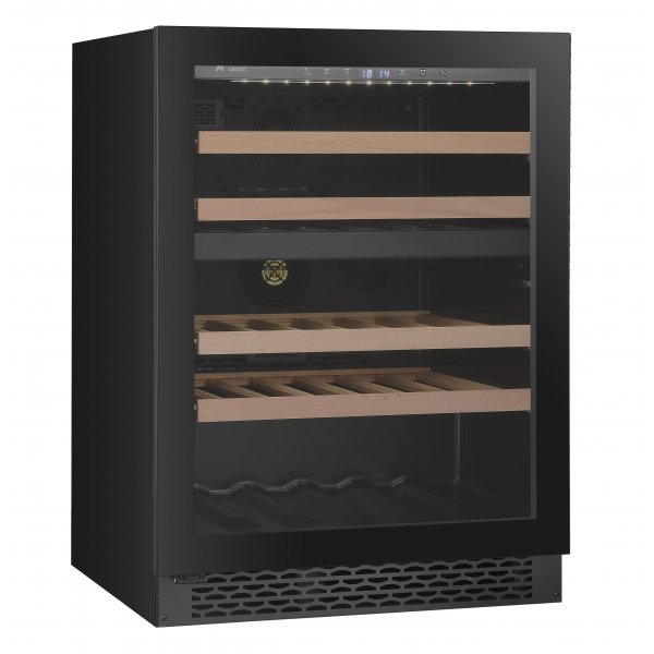 Award 60cm Black Undercounter Dual Temp Wine Cabinet - 39 Bottle (WCDZ60BL)