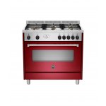 Bertazzoni 90cm SS Freestanding Americana Gas Cooktop Electric Fan Forced Oven (AMS95L 61L AX)