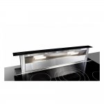 Parmco 90cm Black Glass Panel Rear Riser Downdraft with 1000m3/hr Extraction (DD-900RR-G)