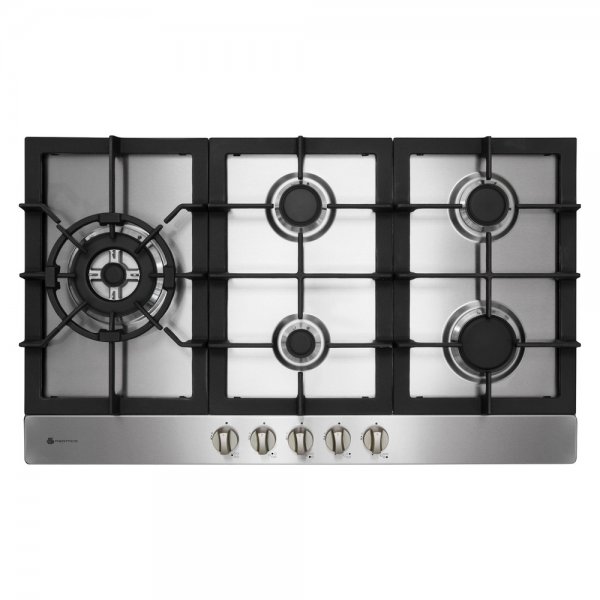 Parmco 90cm Recessed 5 Burner Gas Hob in Stainless Steel (HO-6-9S-4GW)