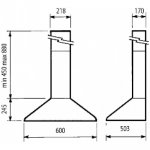 Parmco 90cm Low Profile SS/Black Glass Panel Box Canopy Rangehood  (RLCD-9G-1000L)