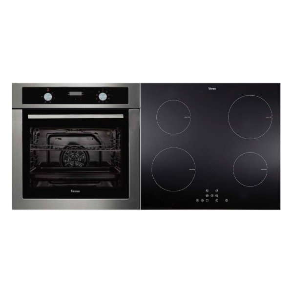 Parmco Verso 1-2 - 60cm SS 9 Function Built-In Oven & Induction Cooktop (VERSO 1-2)