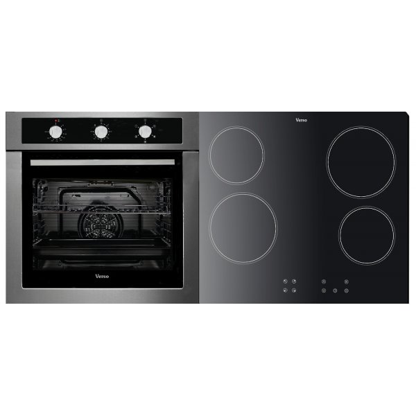 Parmco 60cm SS 5 Function Built-In Oven & 60cm Ceramic Cooktop (VERSO 3-2)